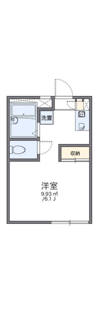 レオパレスグリーンヴェイル 103号室 間取り