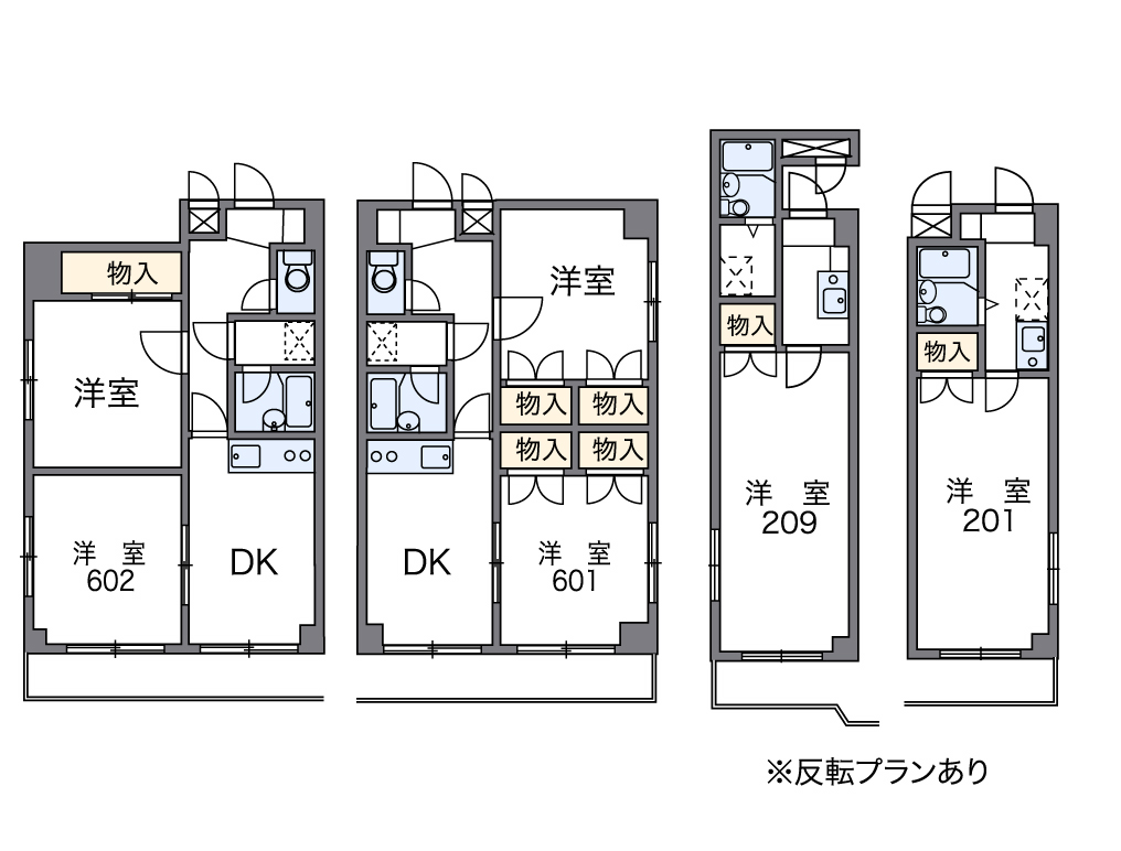 レオパレスサザンクロスプラザ 201号室 間取り