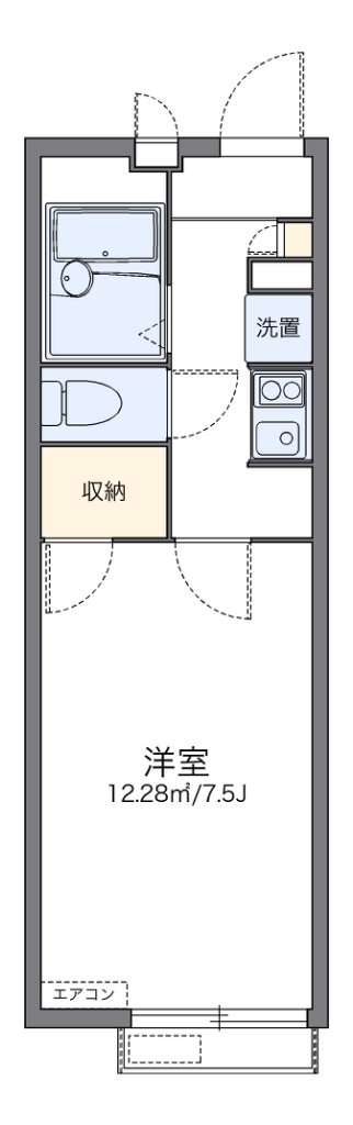 レオパレスグランドリア泉 203号室 間取り