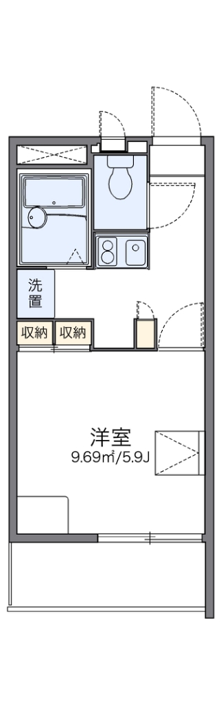 レオパレス北斗 301号室 間取り