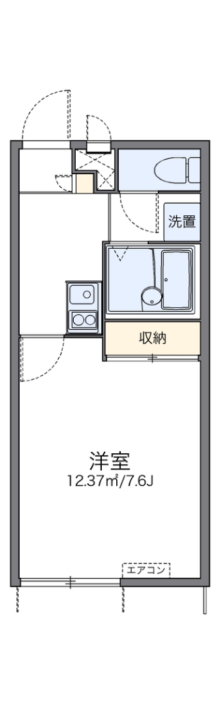 レオパレスウェルカム３９ 101号室 間取り