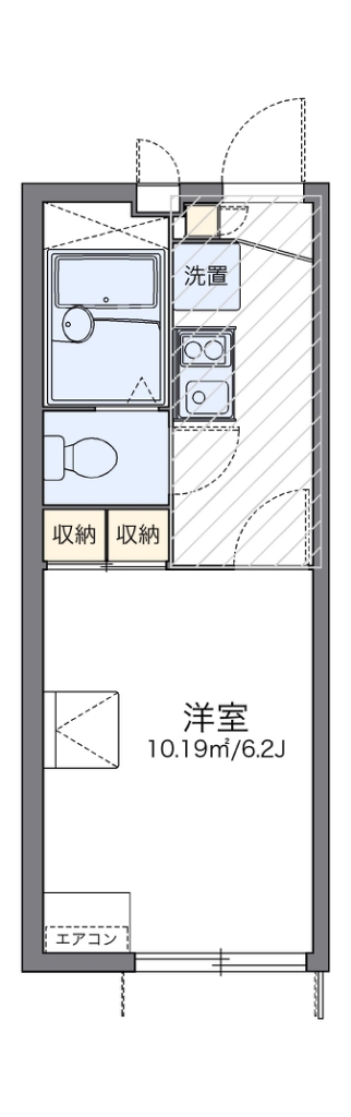 レオパレスカメリアⅢ 101号室 間取り