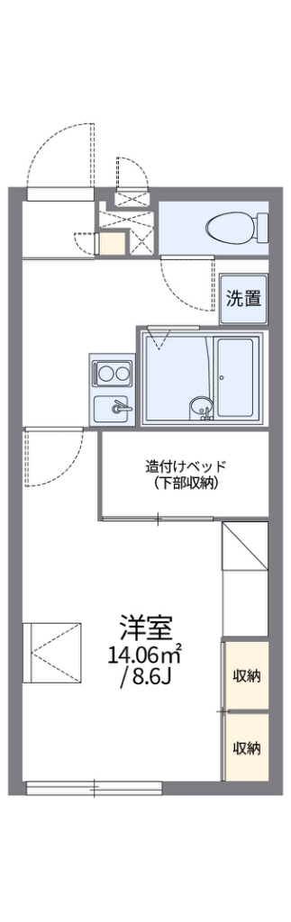 レオパレスセレッソセカンド 101号室 間取り