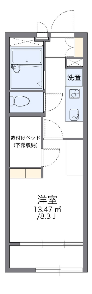 レオパレスヒルサイド今宿 102号室 間取り