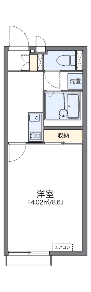 レオネクストノワールⅡ 205号室 間取り