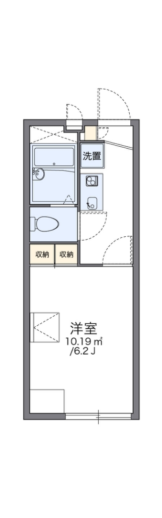 レオパレスハピネス 206号室 間取り