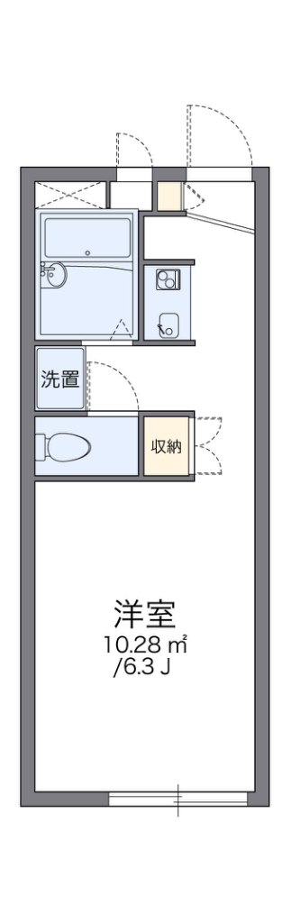 レオパレスジュネス栗田 208号室 間取り