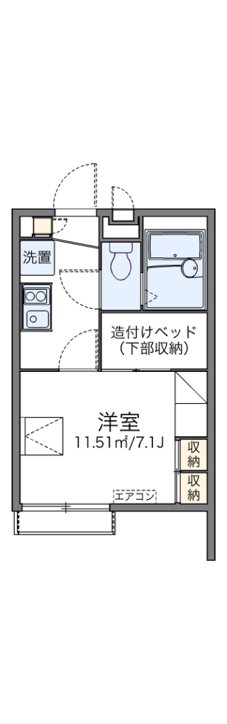 レオパレスグリーンベール 101号室 間取り