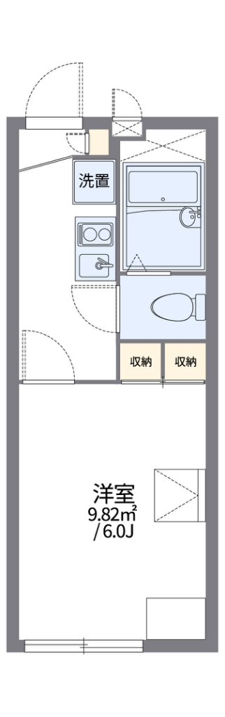 レオパレスサザン茅ヶ崎 104号室 間取り