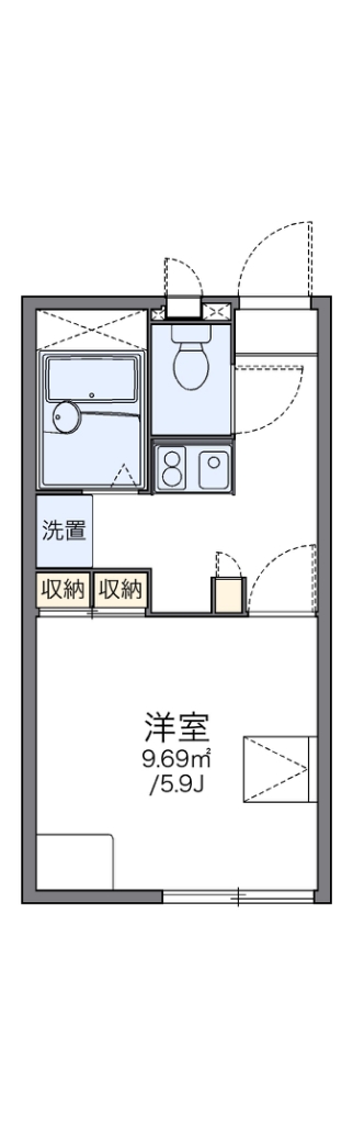 レオパレス王御住 102号室 間取り