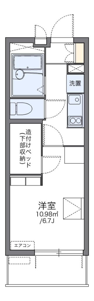 レオパレス矢部第１ 204号室 間取り