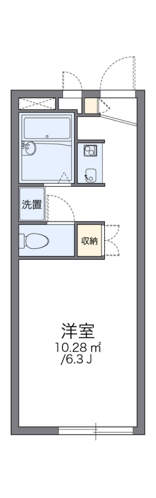 レオパレスフォンテーヌⅣ 201号室 間取り