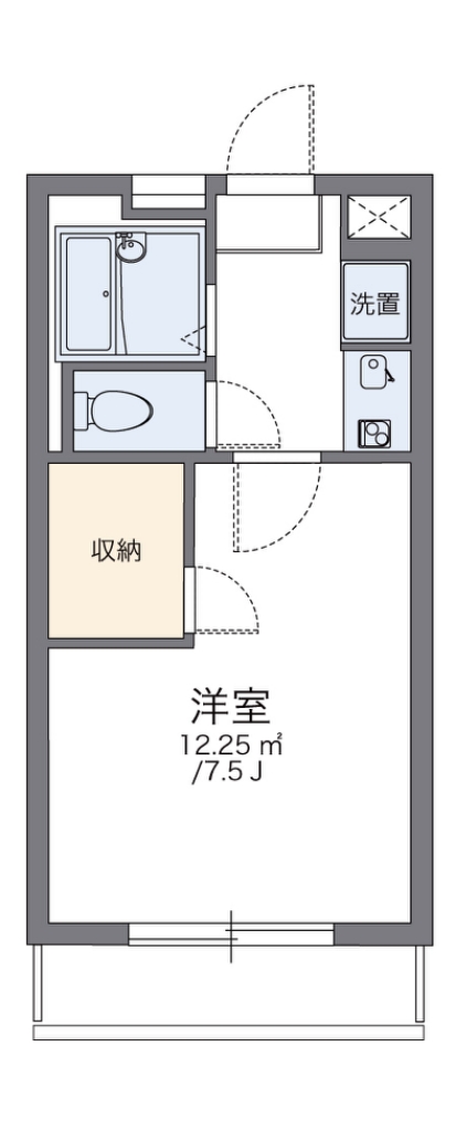 レオパレスＴＡＣＨＩＢＡＮＡ 203号室 間取り