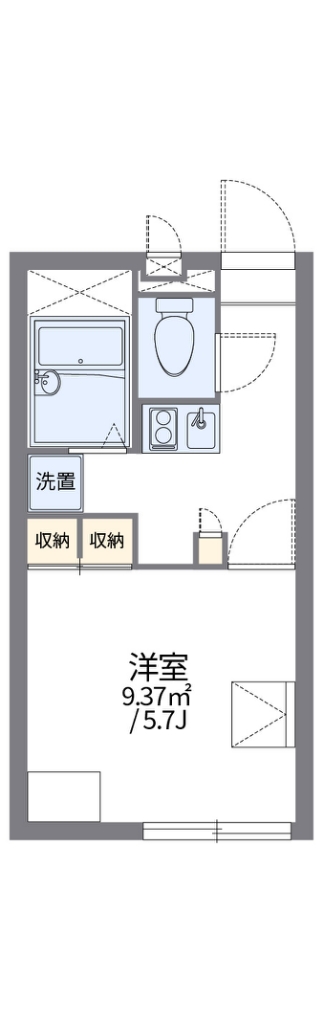 レオパレスリブラⅡ 101号室 間取り