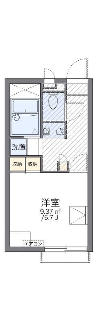 レオパレスバロンⅡ 202号室 間取り