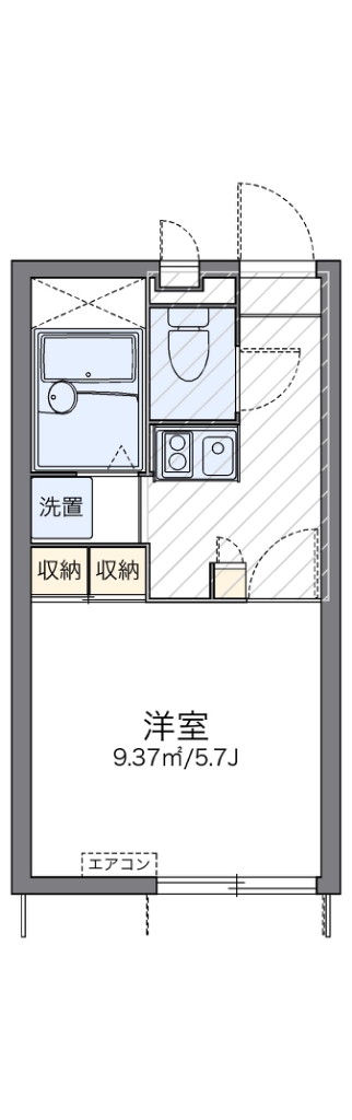 レオパレスフリーダム南金目Ⅷ 102号室 間取り