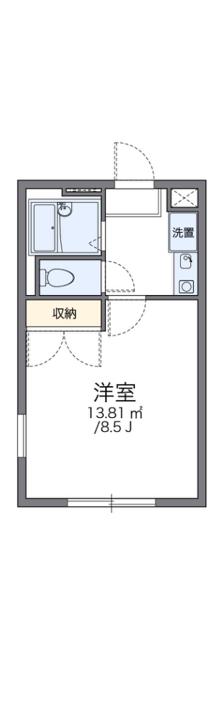 レオパレス欅 106号室 間取り