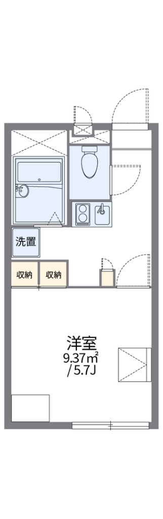 レオパレスかやば 102号室 間取り