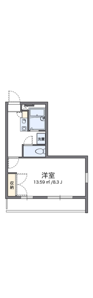 レオパレスＬｕｃｅⅠ 201号室 間取り