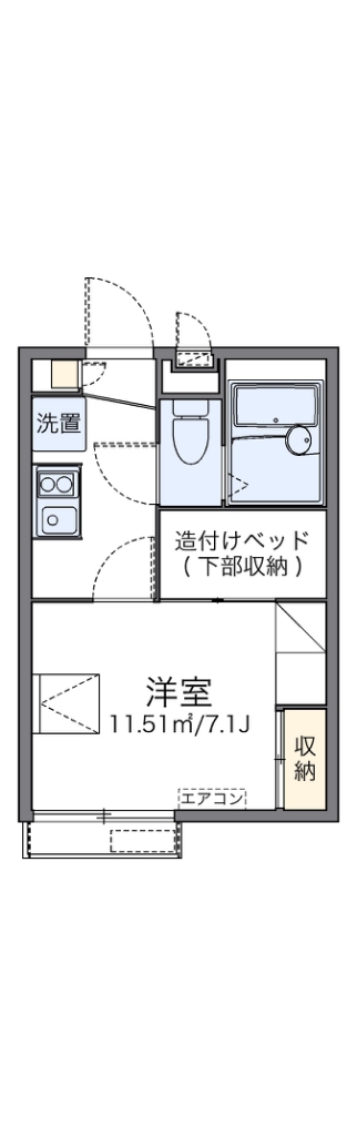 レオパレスみらいⅢ 間取り図