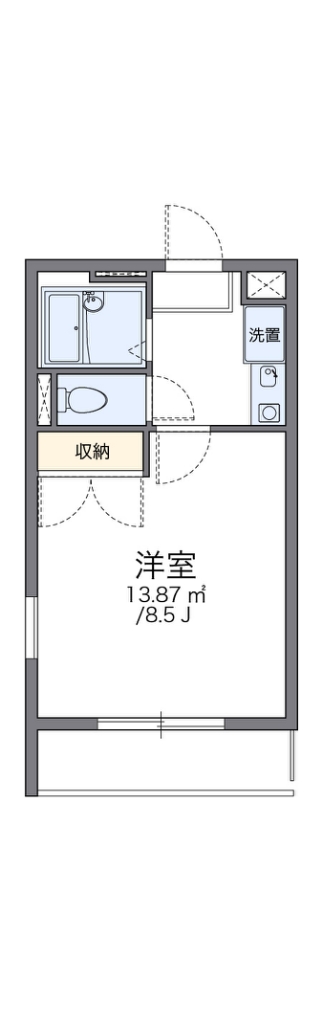 レオパレス城北Ｃ 306号室 間取り