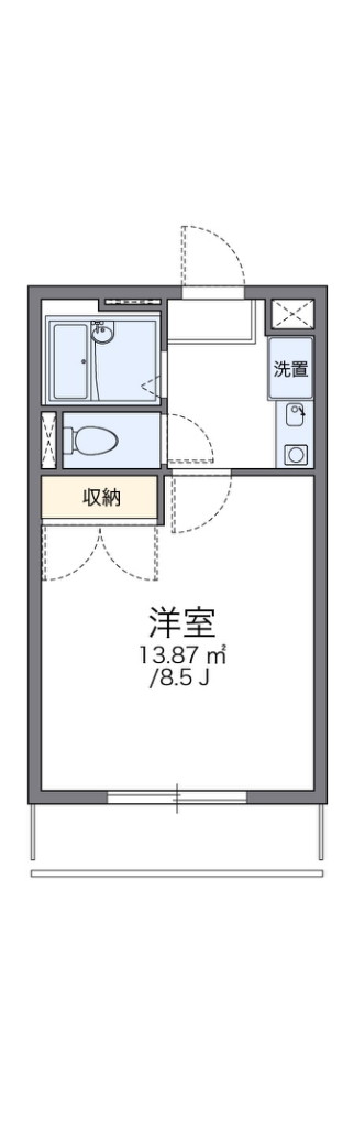 レオパレス城北Ｃ 304号室 間取り