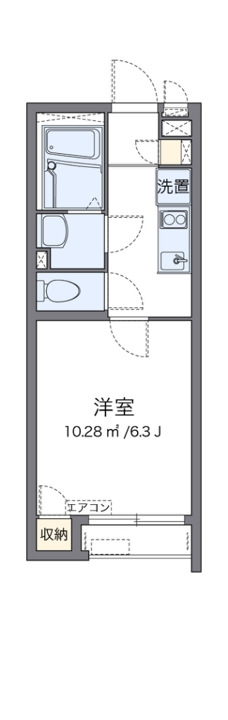 クレイノＦＥＲＩＯ 101号室 間取り