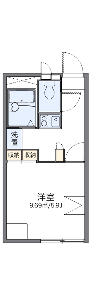 レオパレスフジミハイツＣ 201号室 間取り