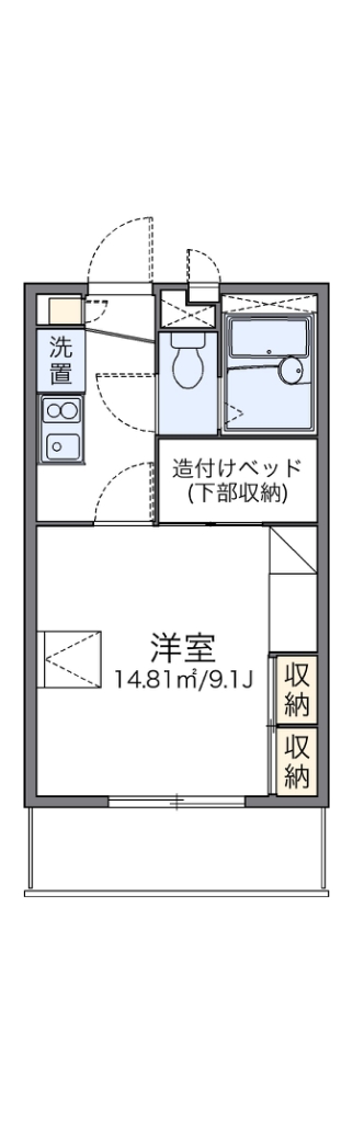 レオパレスセント・ヴィラージュ 205号室 間取り