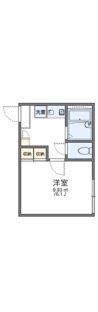 レオパレスパルファン 203号室 間取り