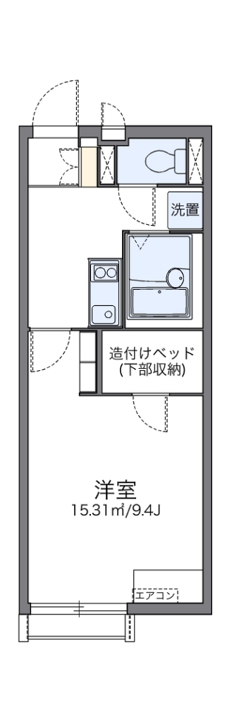 レオネクストＳＡＩＲＩＮ十四 102号室 間取り