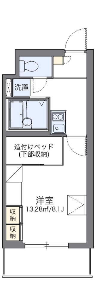 レオパレスサランズ日吉 102号室 間取り