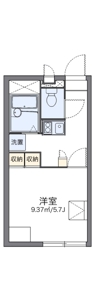 レオパレスミニョン 211号室 間取り