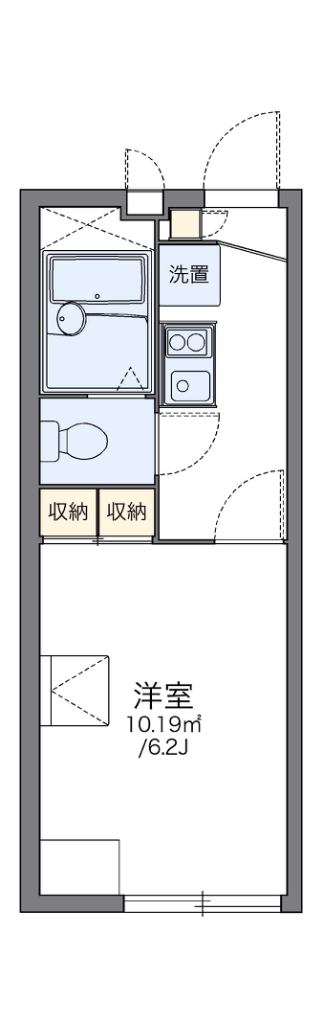 レオパレスパルマ 202号室 間取り