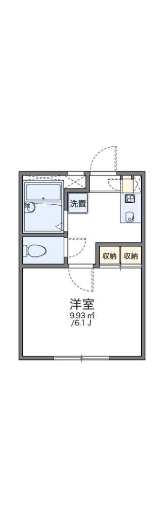 レオパレスパルファン 201号室 間取り