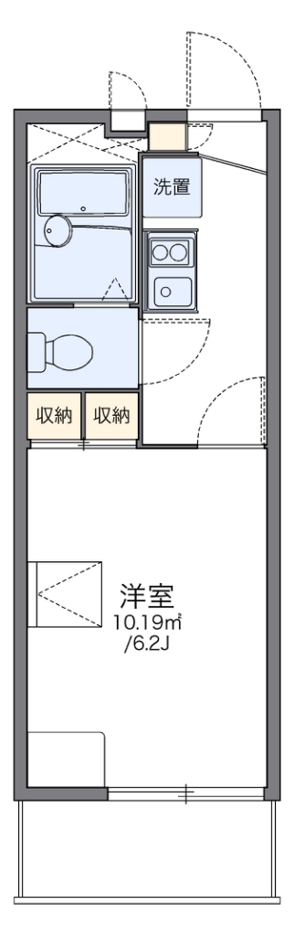 レオパレスバロン 307号室 間取り