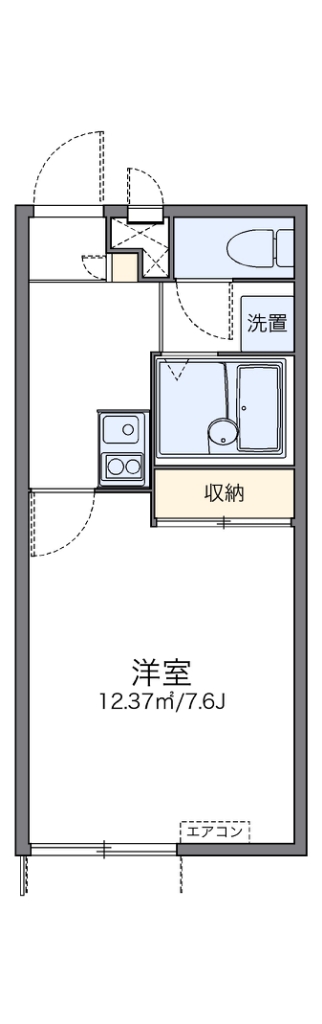 レオパレスウェルカム３９ 105号室 間取り