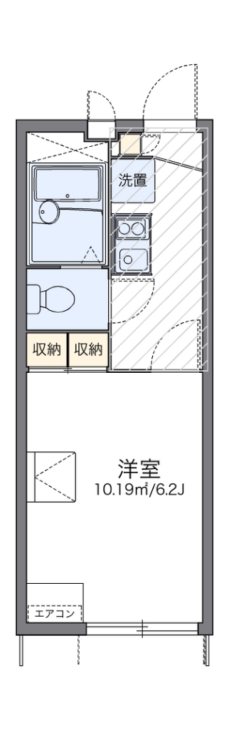 レオパレスカメリアⅢ 105号室 間取り