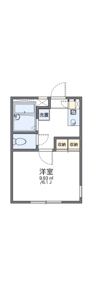 レオパレスパルファン 202号室 間取り