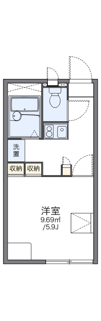 レオパレスプチ・フルール 間取り図