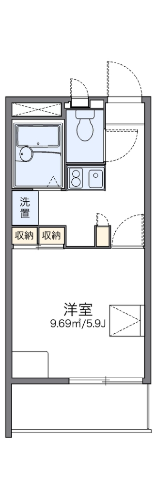 レオパレス北斗 307号室 間取り