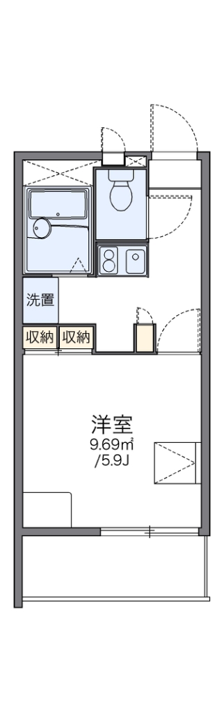 レオパレスラッキーハイムＴ 307号室 間取り