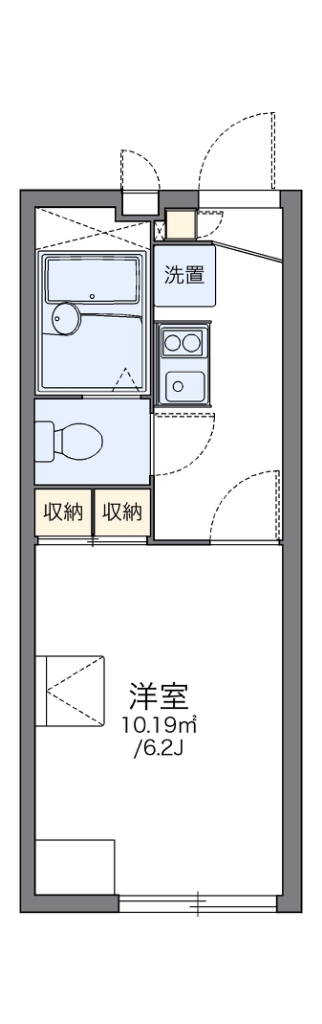 レオパレスアーク　Ｍ　Ｉ 106号室 間取り