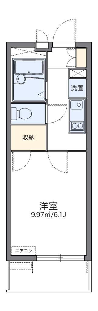 レオパレスＣａｌｍ片倉 110号室 間取り