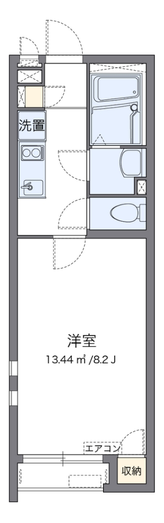 クレイノｃｅｓｈｉｎ 201号室 間取り