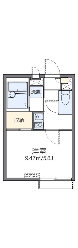 レオパレスデュオ　グラーティア 202号室 間取り