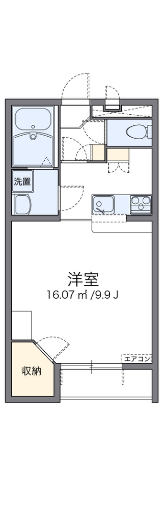 レオパレスＲｉｖｅｒⅡ 201号室 間取り