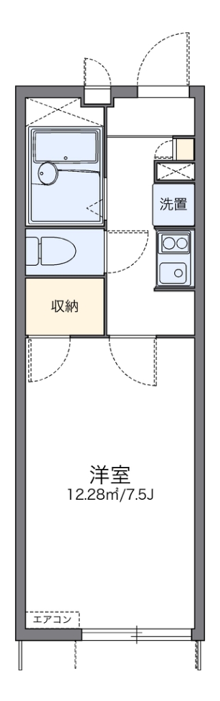 レオパレスすぷりんぐ 104号室 間取り