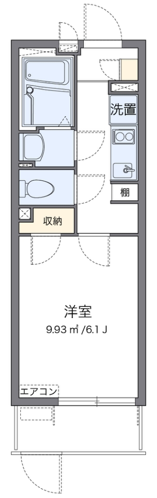 クレイノシャトレー栗木 103号室 間取り