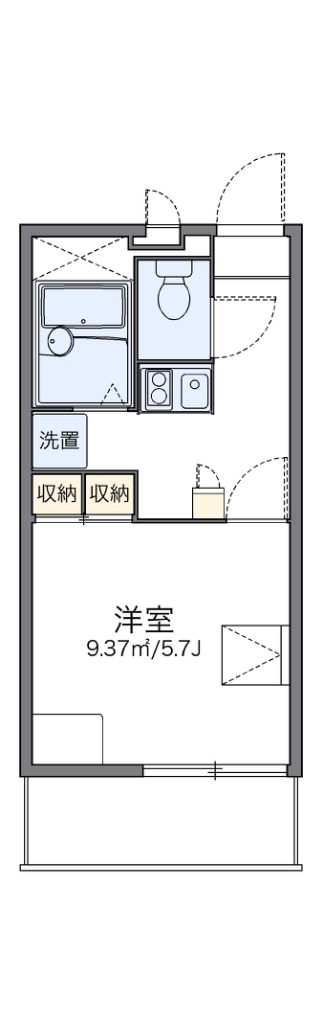 レオパレステナマント２５ 303号室 間取り